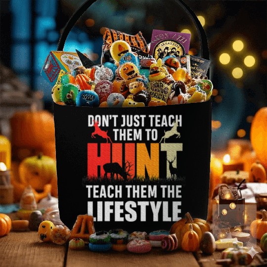 Camo US Flag Deer Elk Buck Camoflage Hunting Fabric Baskets