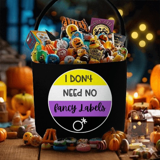 I don't need no fancy Labels - Non Binary Pride Fabric Baskets