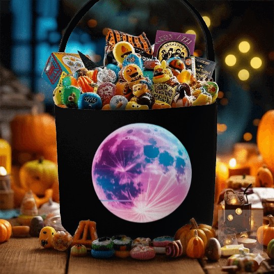 Synthwave moon Fabric Baskets