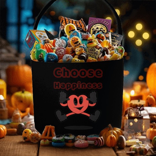 Choose Happiness: Embrace Joy and Positivity Fabric Baskets