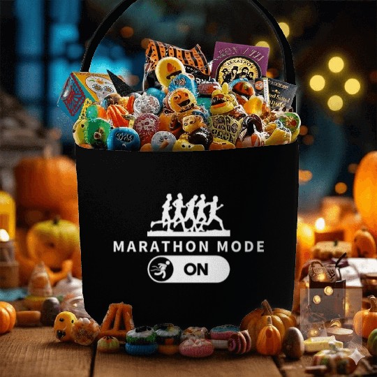 Marathon Mode On Funny Marathon Running Fabric Baskets