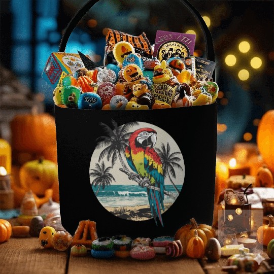 Macaw Parrot for a Bird Lover Animal Lover Fabric Baskets