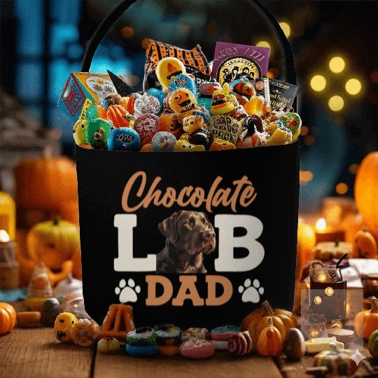 Labrador Owner CHOCOLATE LAB DAD Labrador Dog Fabric Baskets