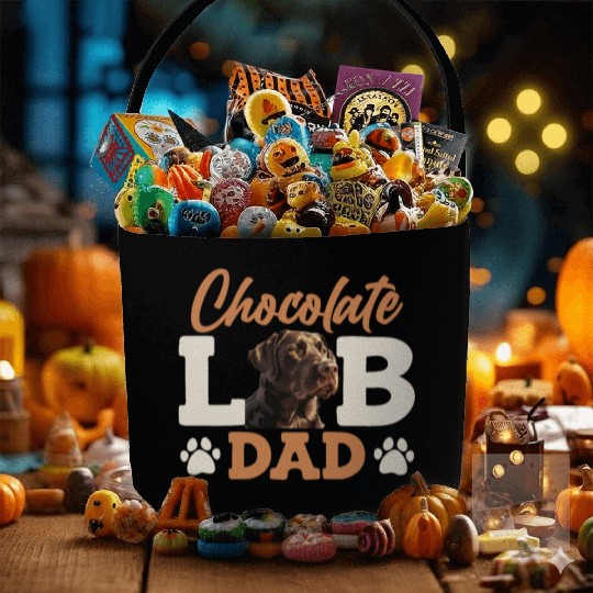 Labrador Owner CHOCOLATE LAB DAD Labrador Dog Fabric Baskets