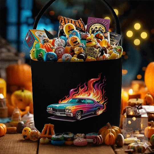 Retro American Racing Muscle Car Fabric Baskets