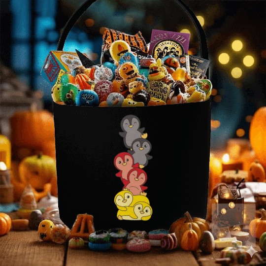 German Flag Penguin German Germany Fabric Baskets