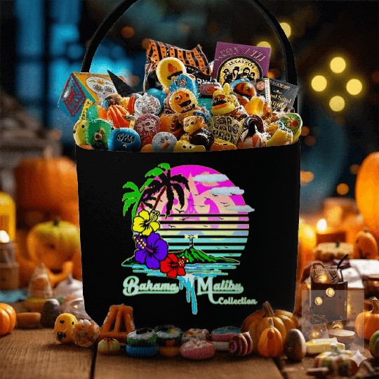 Summer Tropical Paradise Island Vibes Fabric Baskets