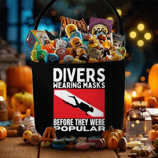 Scuba Diving Mask Pun Funny Scuba Diver Fabric Baskets