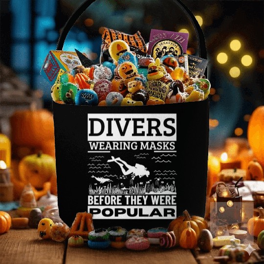 Scuba Diving Mask Pun Funny Scuba Diver Fabric Baskets