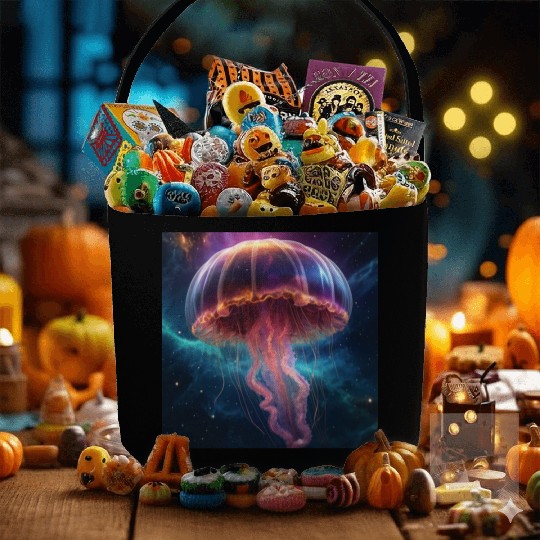 Cosmic Jellyfish Dance Fabric Baskets