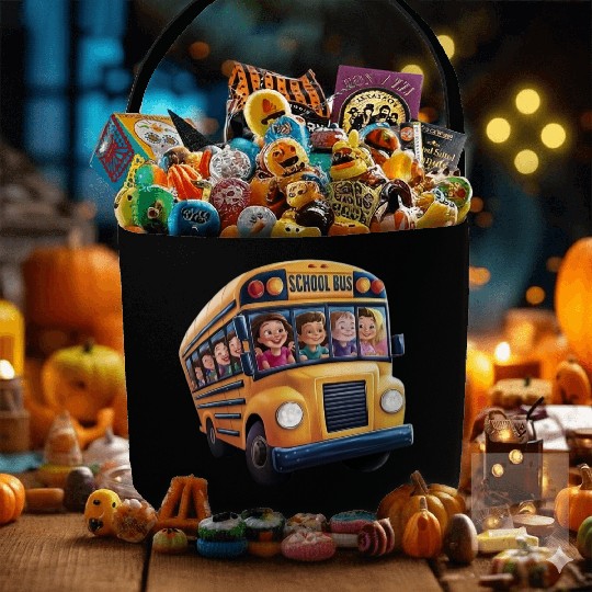 School Bus Adventures Fabric Baskets