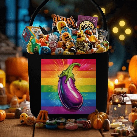 LGBTQ Eggplant Fabric Baskets