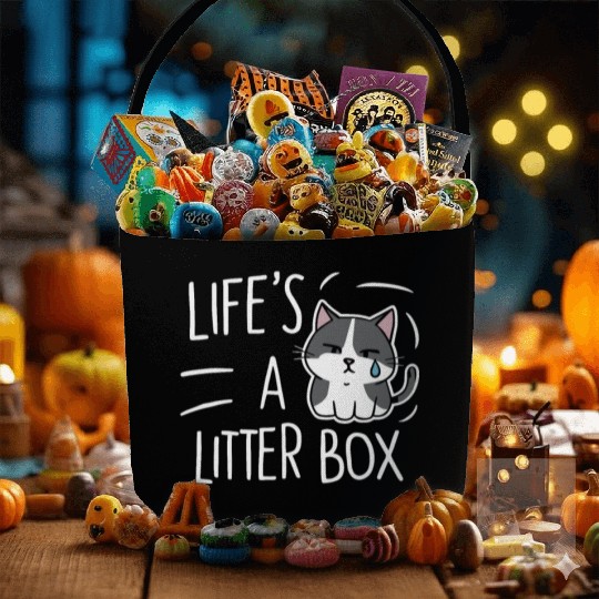 Gothic Emo Cat Design For Cat Lovers And Fabric Baskets