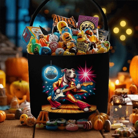 Disco Ball Guitar dog Fabric Baskets