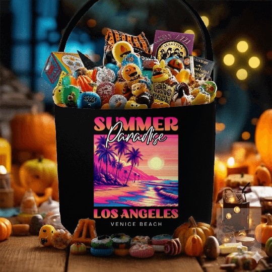 Summer Paradise Los Angeles Venice Beach Fabric Baskets