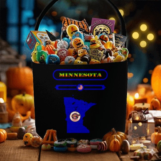 MINNESOTA MAP, MINNESOTA, USA. SAMER BRASIL Fabric Baskets