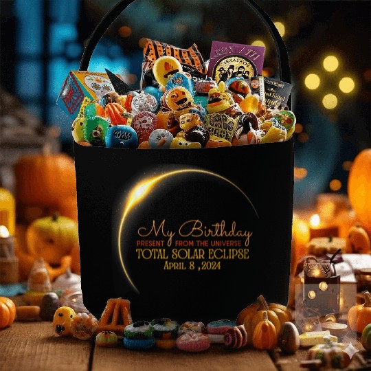 Solar Eclipse Birthday Present Universe Fabric Baskets