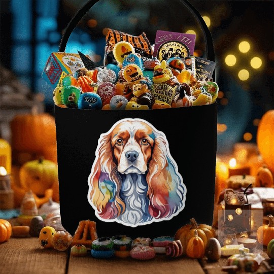 American Cocker Spaniel Watercolor Fabric Baskets