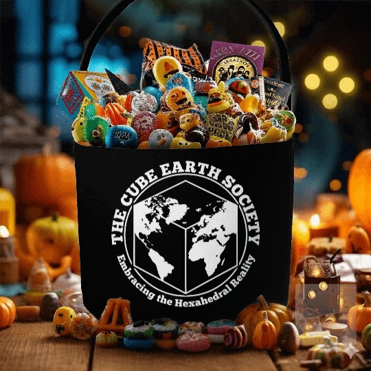 Cube Earth Society, we are better than Round Earth Fabric Baskets