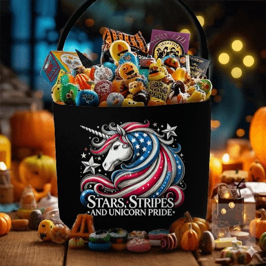 Star-Spangled Unicorn with American Pride and Fabric Baskets