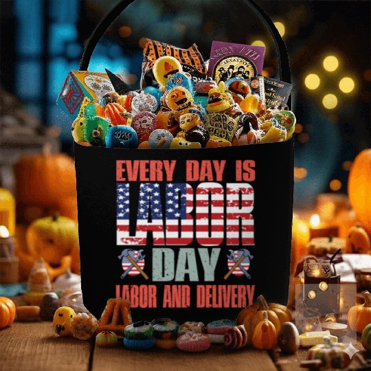 Happy Labor Day Fabric Baskets For Labor Day Messy Bun USA