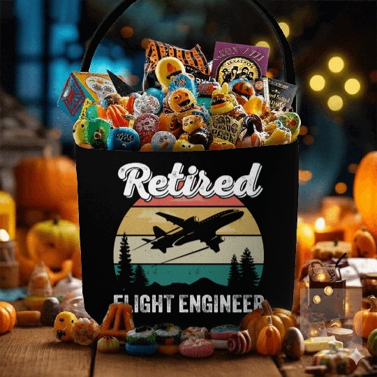 Retired Flight Engineer Retirement Pilot & Aviatio Fabric Baskets