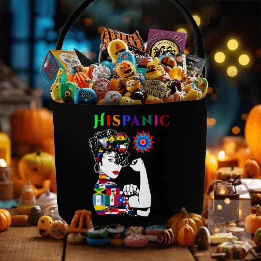 Hispanic Heritage Month Latino Countries Flag Fabric Baskets