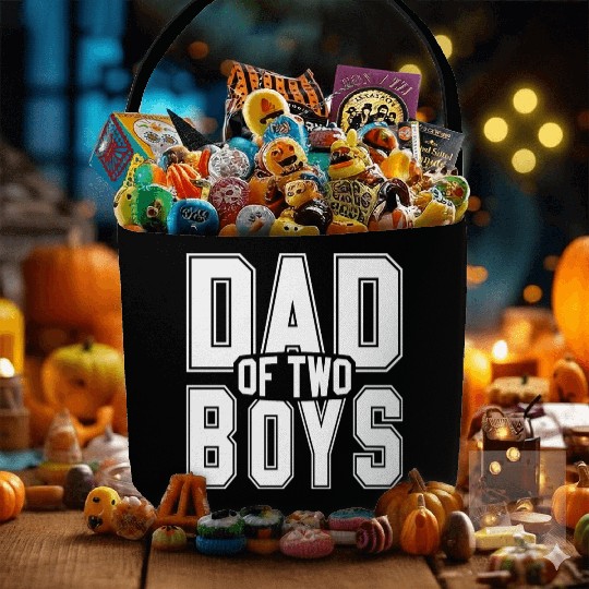 Funny Dad of 2 Boys Father's Day Fabric Baskets
