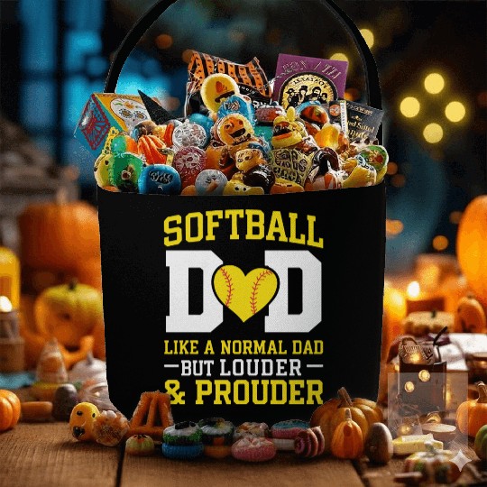 Prouder Softball Dad Funny Daddy Father's Day Fabric Baskets