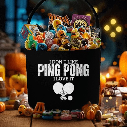 I Love Ping Pong Funny Ping Pong Player Fabric Baskets