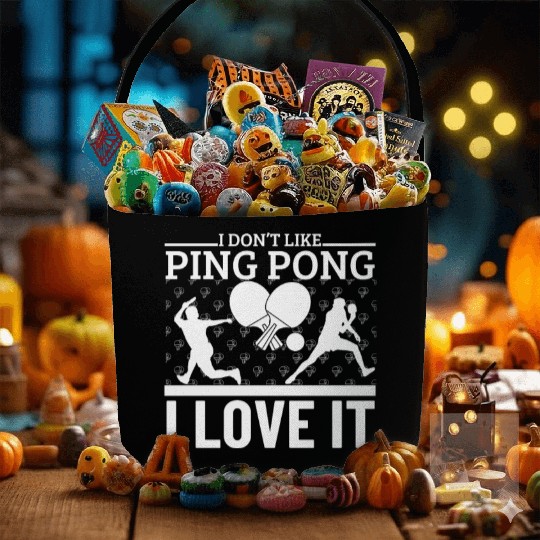 I Love Ping Pong Funny Ping Pong Player Fabric Baskets