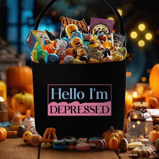 Hello I’m Depressed Fabric Baskets