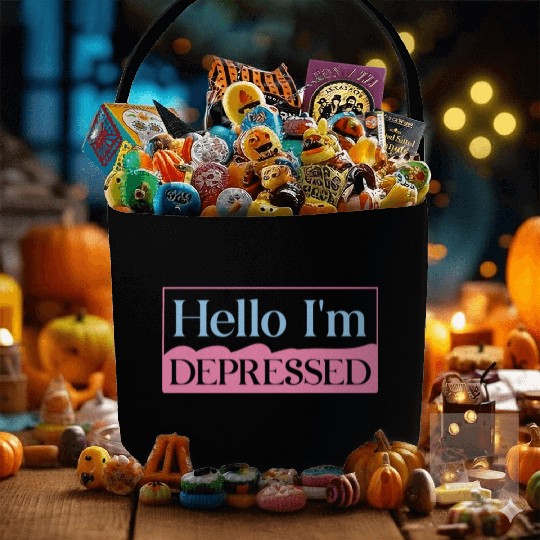 Hello I’m Depressed Fabric Baskets