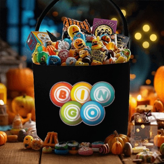 Bingo Logo Emblem Caller Daubers Professional Fabric Baskets