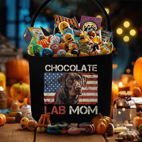 Labrador Retriever CHOCOLATE LAB MOM Labrador Fabric Baskets