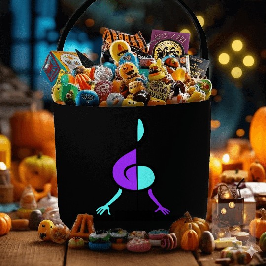 Music Clef Note Record Plate Vinyl DJ Party Treble Fabric Baskets