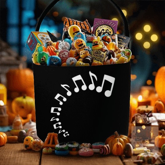 Many music nout Half Circle Musical Sound Love Fabric Baskets