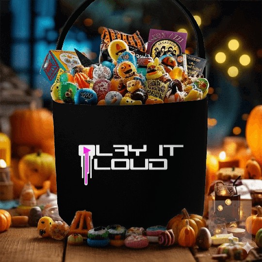 Play it Loud Buttn Graffiti Drops Club Music Party Fabric Baskets