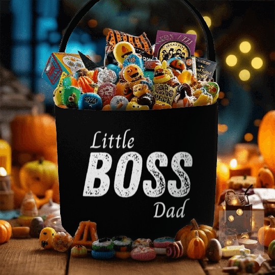 Little Boss Daddy Baby Children Toddler Boy Fabric Baskets
