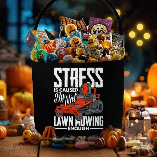 Landscaper Gardener Stress Lawn Mowing Fabric Baskets