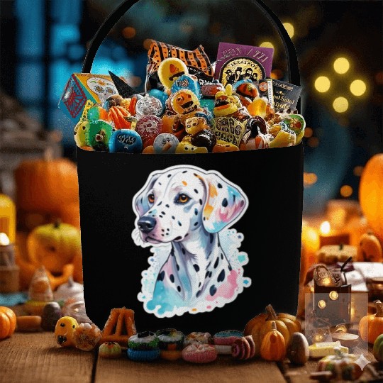 Dalmatian Dog Watercolor Fabric Baskets