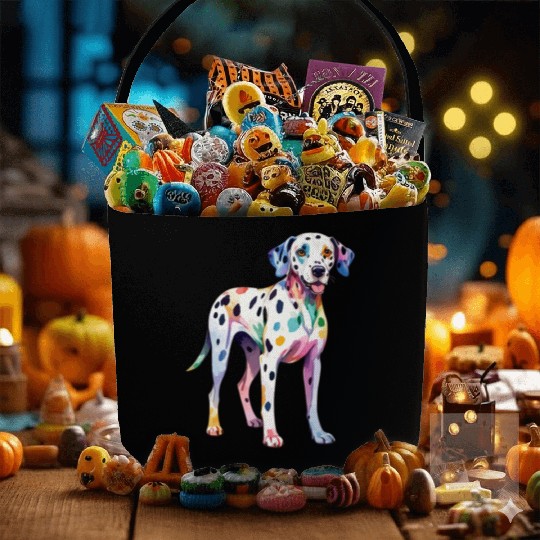 Dalmatian Dog Watercolor Fabric Baskets