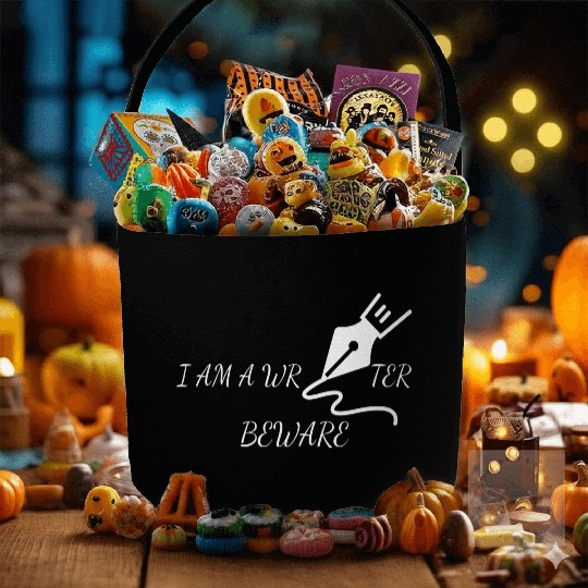 I m a writer - Beware Fabric Baskets