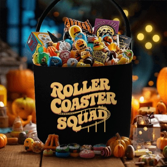 Roller Coaster Squad Fun Thrill Ride Team Fabric Baskets