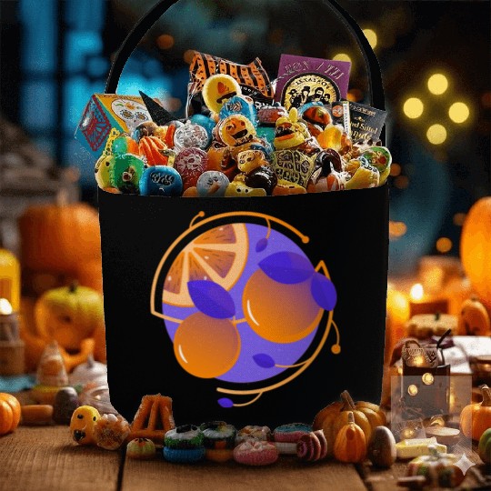 Orange Fruit Fabric Baskets