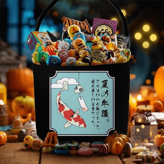 Japanese Summer in the sky Fabric Baskets