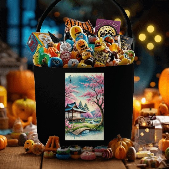 Japan church flowers otaku design Fabric Baskets