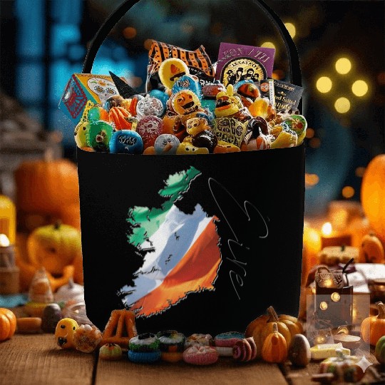 Ireland | Real Flag | Flag Map IR Fabric Baskets