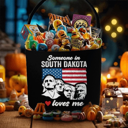 Someone In South Dakota Loves Me Fabric Baskets