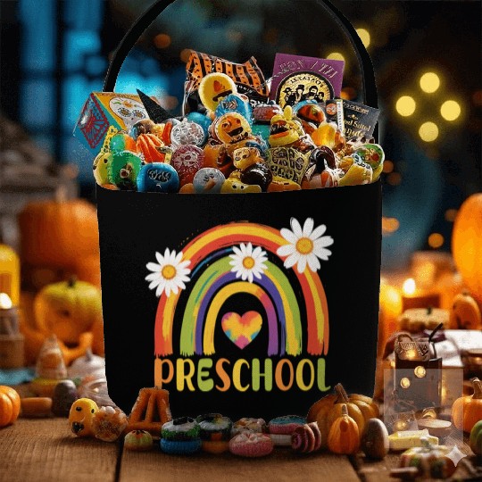 Preschool Rainbow Back to School Preschool Teacher Fabric Baskets